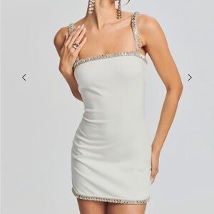Retrofete Regina Dress worn once 
Color: White Mermaid Shell
Size: S